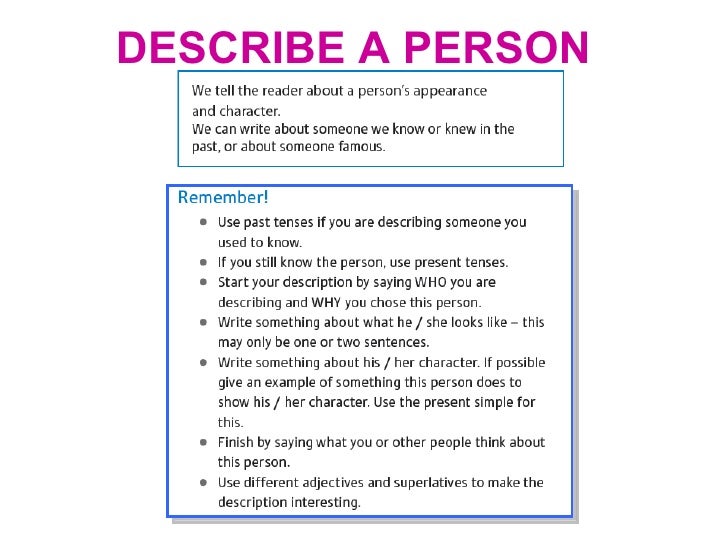 describing people essay